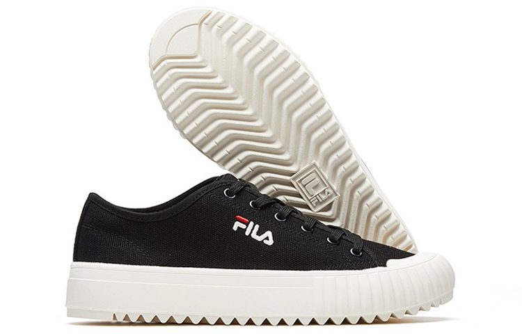 Shop (W) FILA Fmc Series Carve Low Kasut Kanvas Hitam F52W014404FBK