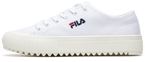 (Women) FILA Fmc Series Trail Low Top Canvas Sneakers White F52W014404FWT (Women) FILA Fmc Series Trail Low Top Canvas Sneakers White F52W014404FWT