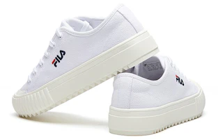 Lookbook FILA 女鞋 TRAIL 情侶款帆布鞋 女潮鞋 低筒純色休閒鞋 經典硫化鞋