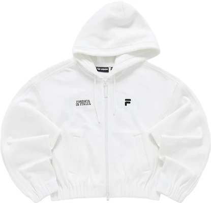 (W) FILA FUSION 2023 秋季時尚寬鬆連帽衫 白色 T11W335501F-WT Order (W) FILA FUSION 2023 秋季時尚寬鬆連帽衫 白色 T11W335501F-WT