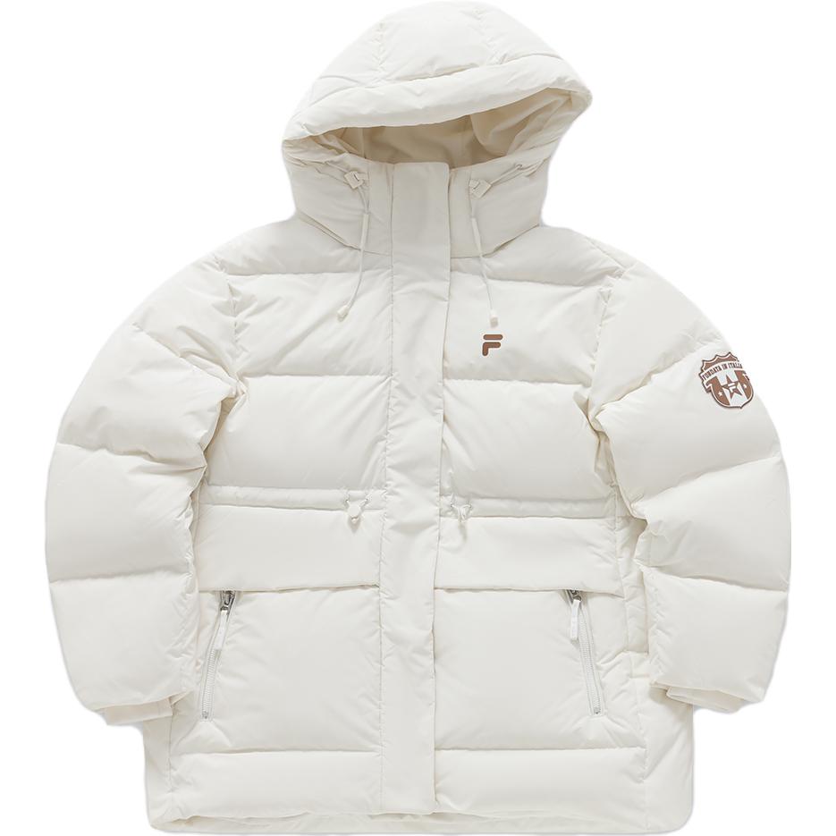 Order (W) FILA Fusion 2023冬季连帽宽松羽绒服时尚保暖外套. T11W345910F-WT