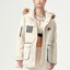 Shop (Women) FILA Fusion Baseball Series Parka Multi-Pocket Down Jacket Stone Beige T11W145902F-IY