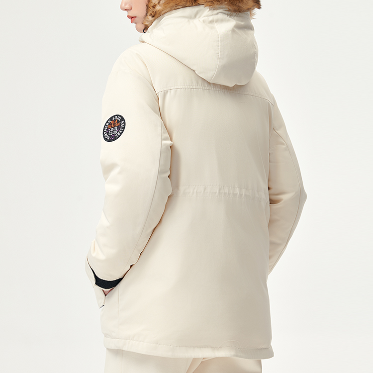 Purchase (Women) FILA Fusion  Baseball Series Parka Multi-Pocket Down Jacket Stone Beige T11W145902F-IY