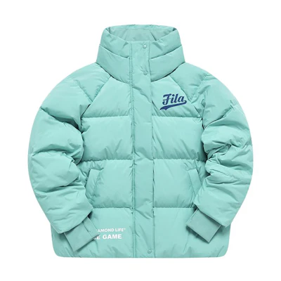 (Women) FILA Fusion Baseball Series Windproof Down Jacket Wasabi Green. T11W242914BTQ