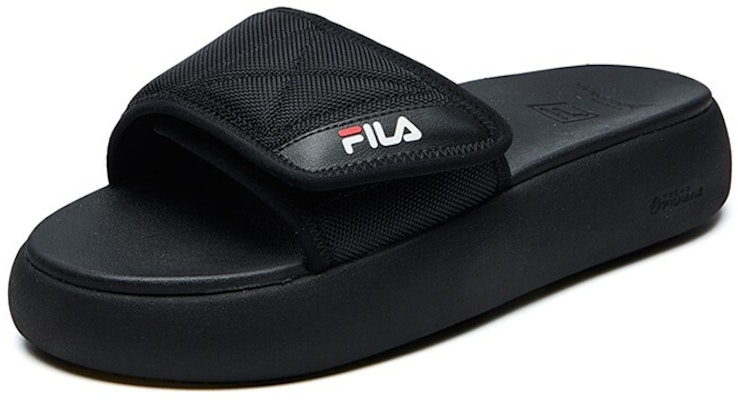 (Women) FILA FUSION Lifestyle Slippers 'Black' T12W125501FBK Order (Women) FILA FUSION Lifestyle Slippers 'Black' T12W125501FBK