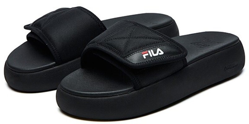(Women) FILA FUSION Lifestyle Slippers 'Black' T12W125501FBK Lookbook (Women) FILA FUSION Lifestyle Slippers 'Black' T12W125501FBK