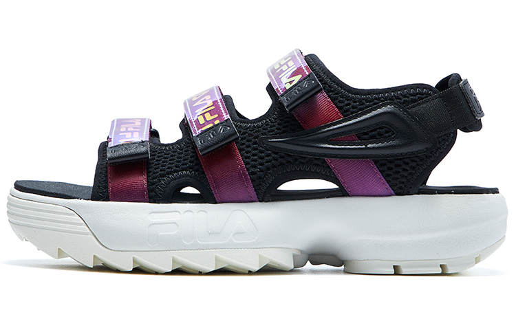 (W) FILA Fusion 'Black Red Sandal'