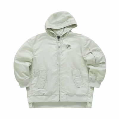 (Women) FILA Fusion Casual Loose Fit Hooded Jacket in Tea Mocha Green. T11W345912F-LG