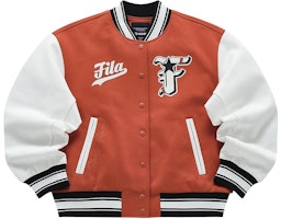 (Women) FILA Fusion Casual Warm Baseball Cotton Jacket - Ping Pong Orange. T11W412901F-OR (Women) FILA Fusion Casual Warm Baseball Cotton Jacket - Ping Pong Orange. T11W412901F-OR