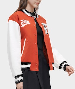 (W) FILA Fusion 休闲保暖棒球棉服外套 - 乒乓橙色. T11W412901F-OR Purchase (W) FILA Fusion 休闲保暖棒球棉服外套 - 乒乓橙色. T11W412901F-OR