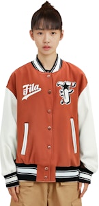 (W) FILA Fusion 休闲保暖棒球棉服外套 - 乒乓橙色. T11W412901F-OR Details for (W) FILA Fusion 休闲保暖棒球棉服外套 - 乒乓橙色. T11W412901F-OR