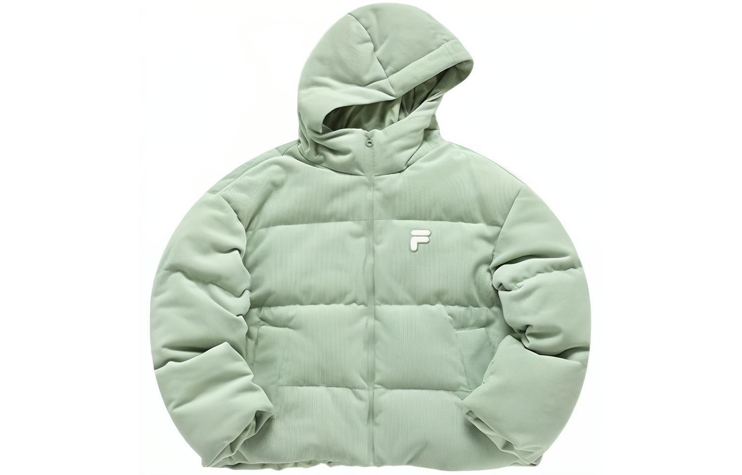 (Women) FILA Fusion  Casual Zip-Up Down Jacket in Herbal Green. T11W416902F-LG