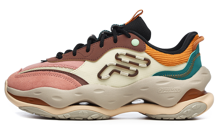 (Women) FILA FUSION Cheese Sneakers 'Brown Pink' T12W241103FPR