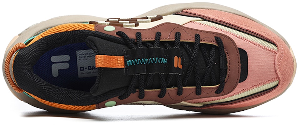 (Women) FILA FUSION Cheese Sneakers 'Brown Pink' T12W241103FPR Lookbook (Women) FILA FUSION Cheese Sneakers 'Brown Pink' T12W241103FPR