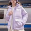 Shop (Women) FILA FUSION Hooded Down Jacket Light Purple Windproof Warm Coat. T11W316904F-VT