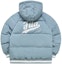 Lookbook (Women) FILA Fusion Logo Print Puffer Jacket in Neutral Blue. T11W242904FLB