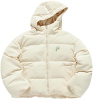(Women) FILA Fusion Logo Print White Down Jacket - Warm & Loose Fit. T11W416902F-IV (Women) FILA Fusion Logo Print White Down Jacket - Warm & Loose Fit. T11W416902F-IV