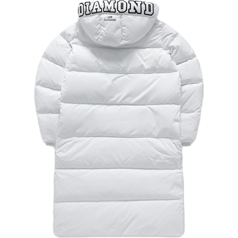 Lookbook (W) FILA Fusion Long Down Jacket - Jaket Putih Klasik Modis & Hangat. T11W342910F-WT