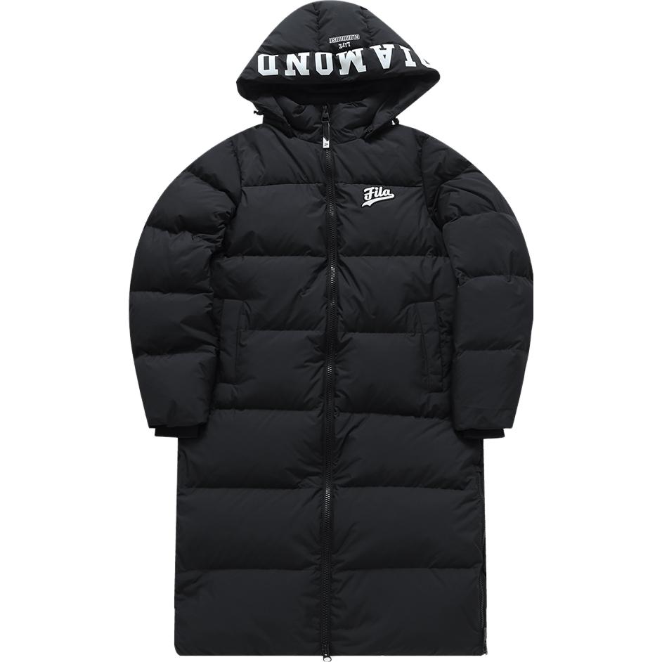 Order (Women) FILA Fusion  Long Fashion Windproof Hooded Down Coat - Black T11W342910F-BK