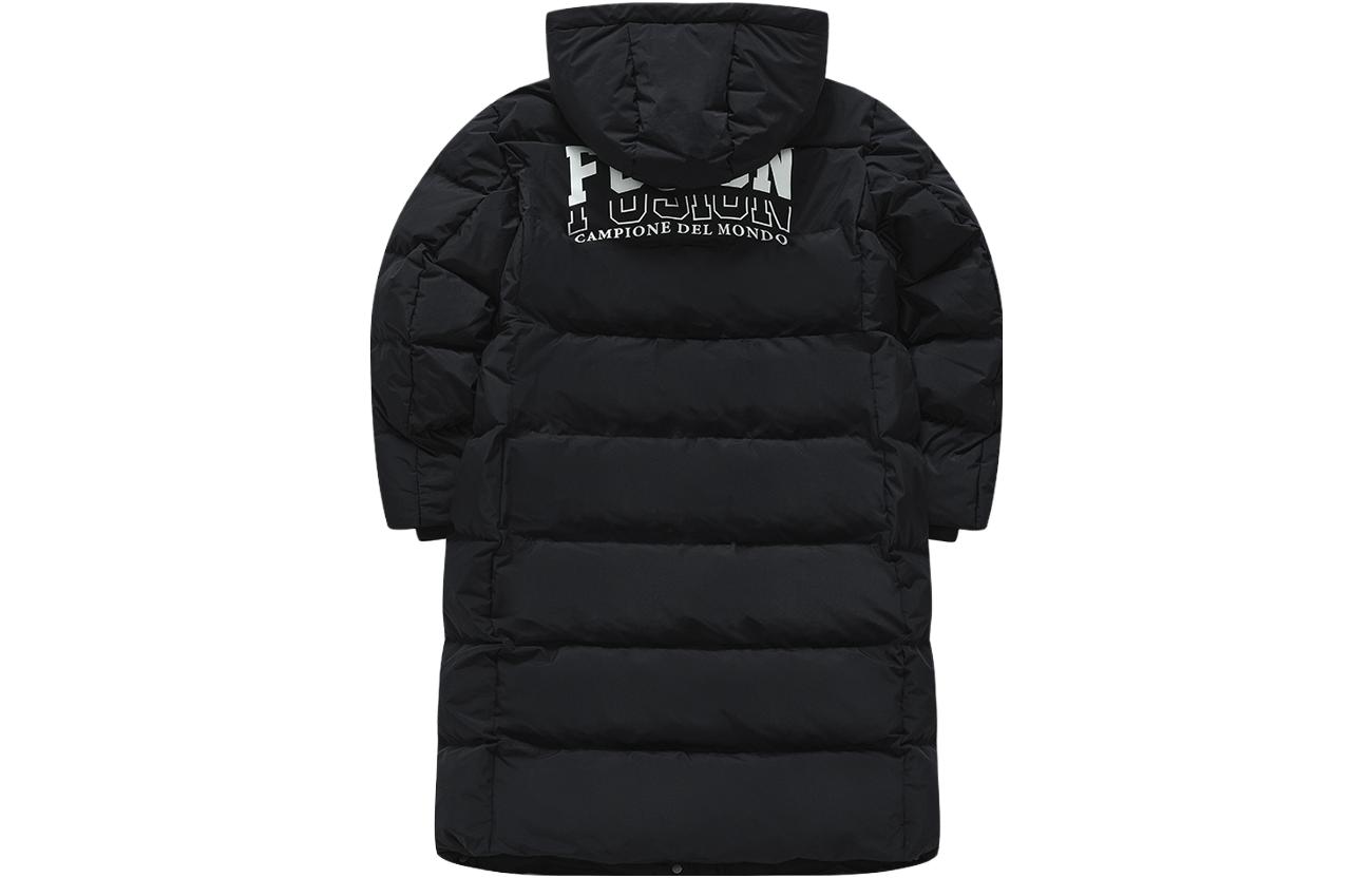 (Women) FILA Fusion  Long Hooded Down Jacket in Solid Black - Casual & Warm. T11W345907ABK 圖 3