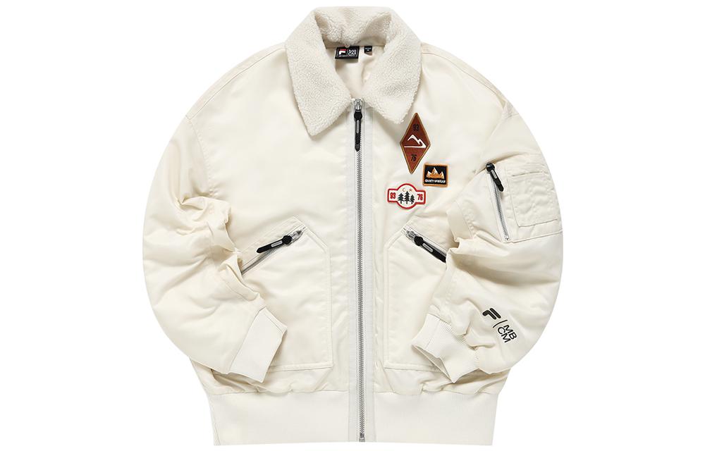 Buy (Women) FILA FUSION  Loose Fit Patch Collar Cotton Jacket Beige Colorway. T11W319902F-LK