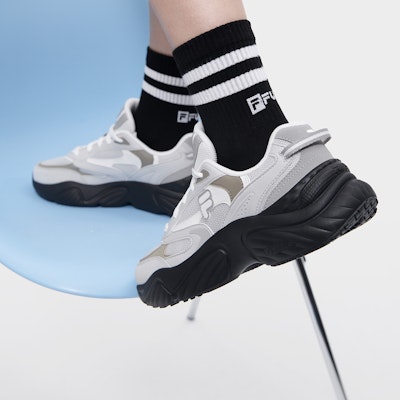(Women) FILA FUSION Conch 2 Shoes 'Grey White' T12W331607FVT Details for (Women) FILA FUSION Conch 2 Shoes 'Grey White' T12W331607FVT