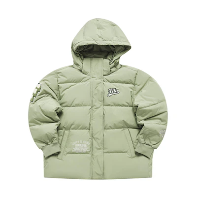 (Women) FILA Fusion Midnight Green Printed Hooded Down Jacket. T11W242907F-LG