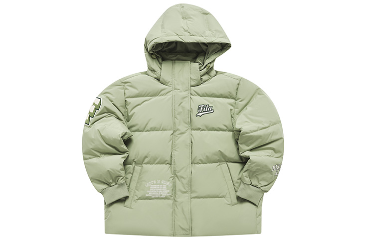 Order (Women) FILA Fusion  Midnight Green Printed Hooded Down Jacket. T11W242907F-LG