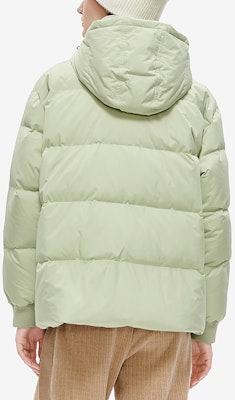 (Women) FILA Fusion Midnight Green Printed Hooded Down Jacket. T11W242907F-LG Sizing (Women) FILA Fusion Midnight Green Printed Hooded Down Jacket. T11W242907F-LG