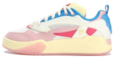 (Women) FILA FUSION Lifestyle Basketball Heritage Sneakers 'White Blue Pink' T12W323205FWS (Women) FILA FUSION Lifestyle Basketball Heritage Sneakers 'White Blue Pink' T12W323205FWS