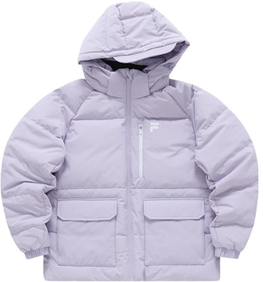 (W) FILA Fusion Jaket Down Hoodie Ungu Muda QR Letter Print. T11W316904AVT Buy (W) FILA Fusion Jaket Down Hoodie Ungu Muda QR Letter Print. T11W316904AVT