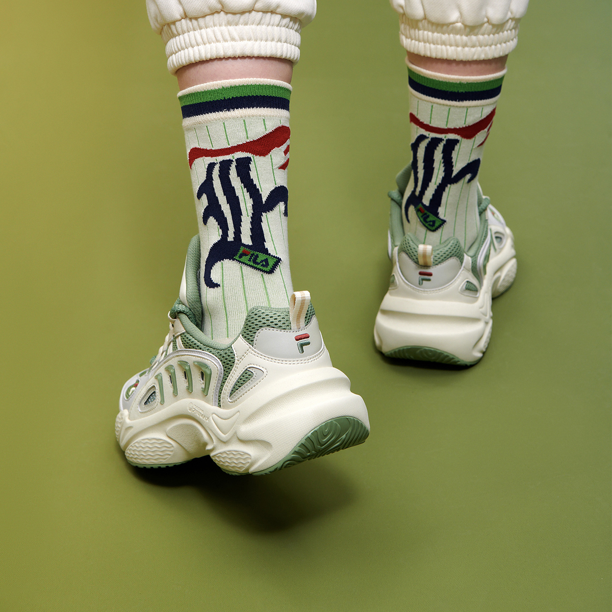 (W) FILA FUSION SKY TRAIL DX Sneakers 'Beige Green' 圖 7