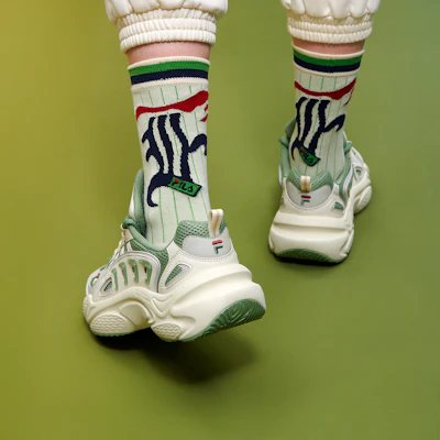 (W) FILA FUSION スカイ トレイル DX ベージュグリーン T12W331601FMA Sizing (W) FILA FUSION スカイ トレイル DX ベージュグリーン T12W331601FMA