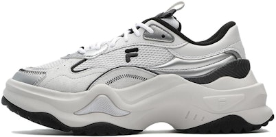 (Women) FILA FUSION Bianco II Sneakers 'White Silver Black' T12W331301FNS (Women) FILA FUSION Bianco II Sneakers 'White Silver Black' T12W331301FNS