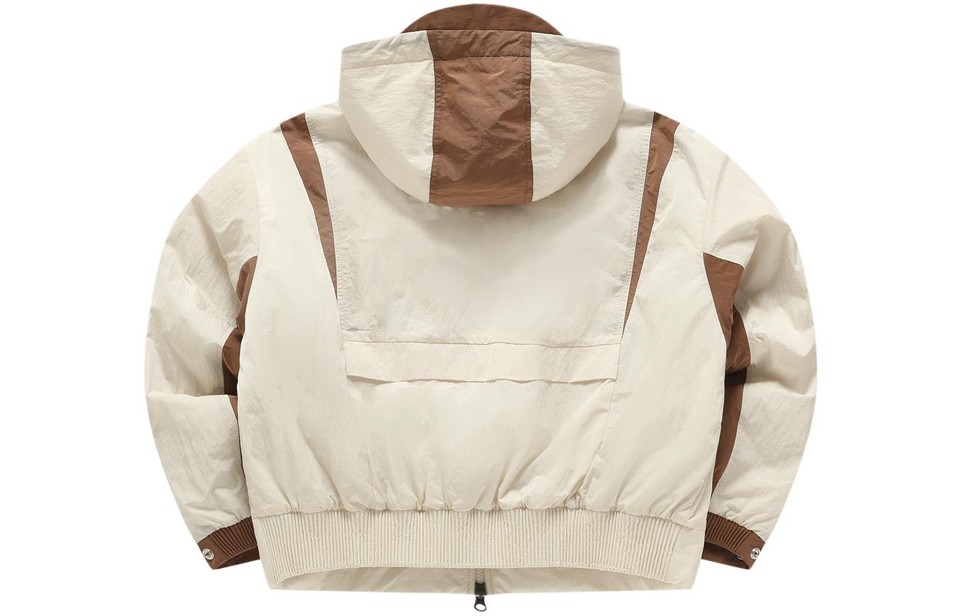 (Women) FILA FUSION  Urban Tech Colorblock Hoodie Jacket Beige Casualwear T11W411906F-LK 圖 3