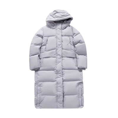 (Women) FILA Fusion Urban Tech Lavender Hooded Long Down Jacket Coat. T11W341910F-PU