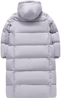 (W) FILA Fusion 都會科技薰衣草紫色連帽長版羽絨外套。 T11W341910F-PU Lookbook (W) FILA Fusion 都會科技薰衣草紫色連帽長版羽絨外套。 T11W341910F-PU