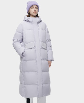 (W) FILA Fusion 都會科技薰衣草紫色連帽長版羽絨外套。 T11W341910F-PU Shop (W) FILA Fusion 都會科技薰衣草紫色連帽長版羽絨外套。 T11W341910F-PU