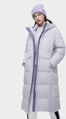 (W) FILA Fusion 都會科技薰衣草紫色連帽長版羽絨外套。 T11W341910F-PU Details for (W) FILA Fusion 都會科技薰衣草紫色連帽長版羽絨外套。 T11W341910F-PU