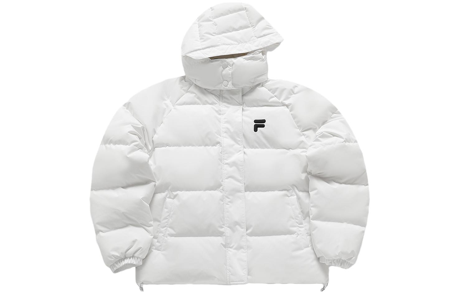 (Women) FILA Fusion  White Hooded Down Jacket - Casual Winter Wear. T11W346904F-WT 圖 2