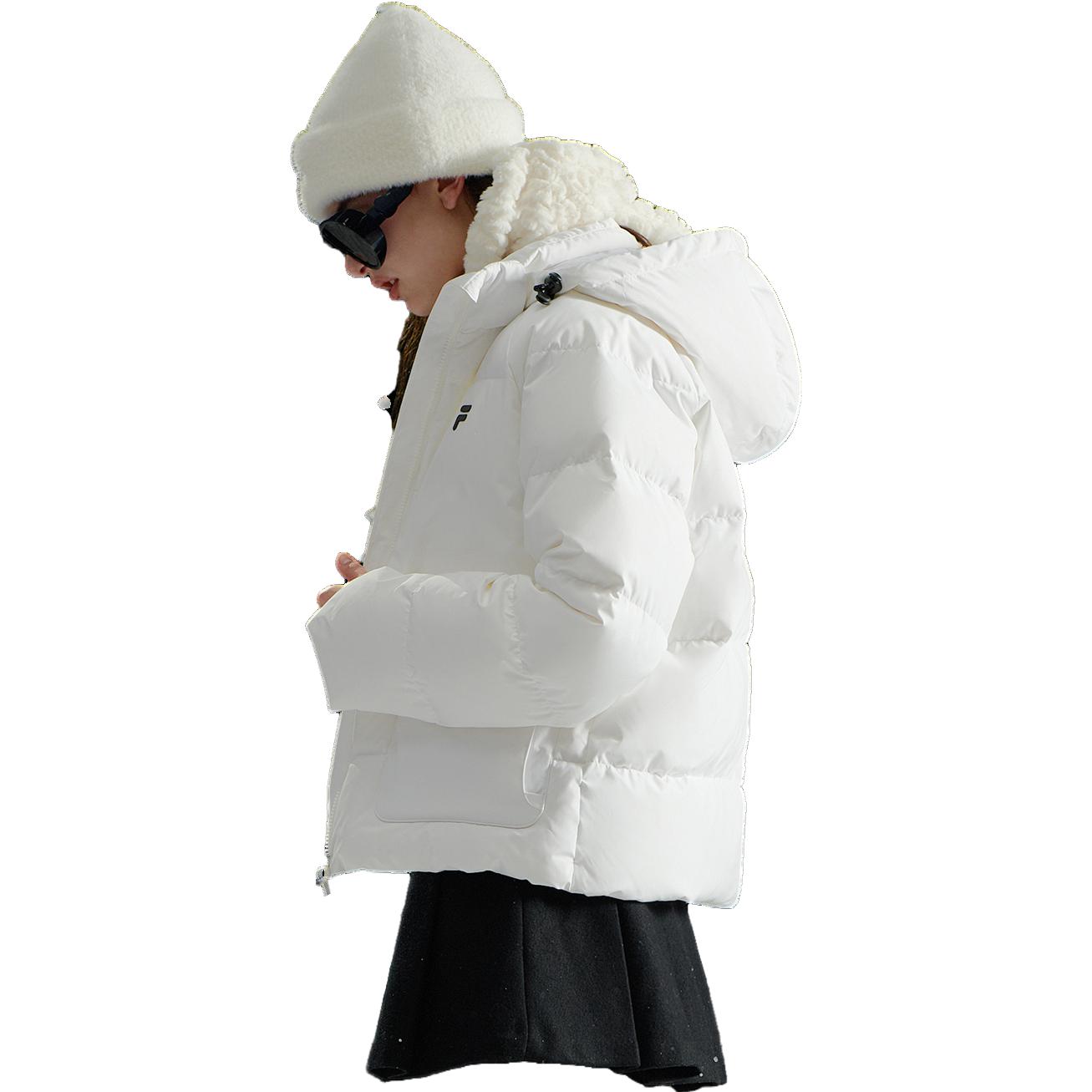 Purchase (W) FILA FUSION 白色連帽羽絨外套 - 時尚防風保暖外套。 T11W341904F-WT