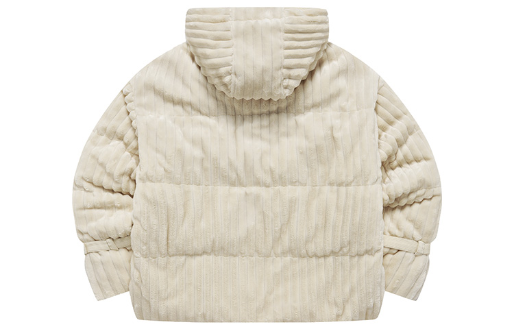 Lookbook (Women) FILA Fusion  White Hooded Down Jacket Fashionable Winter Coat. T11W242906F-IV