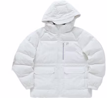 (Women) FILA Fusion White Hooded Puffer Jacket Windproof and Warm. T11W316904FWT (Women) FILA Fusion White Hooded Puffer Jacket Windproof and Warm. T11W316904FWT