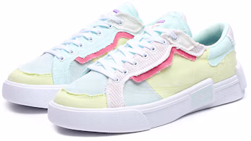 Order Fila Fusion 斐樂潮牌 白色特別款 女低筒休閒帆布鞋 黃綠色