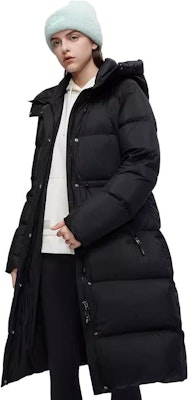 (W) FILA FUSION 冬季長版羽絨外套 - 黑色, 時尚防風設計. T11W345904FBK Shop (W) FILA FUSION 冬季長版羽絨外套 - 黑色, 時尚防風設計. T11W345904FBK