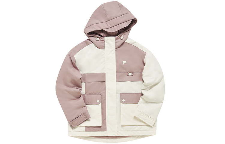 Order (Women) FILA Fusion  Winter Street Sport Loose Fit Hooded Cotton Jacket - White. T11W241914F-IV