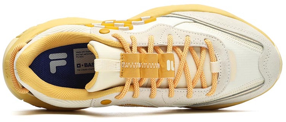 (Women) FILA FUSION Cheese Sneakers 'White Yellow' T12W241103FWG Lookbook (Women) FILA FUSION Cheese Sneakers 'White Yellow' T12W241103FWG