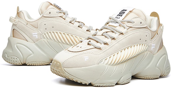 FILA FUSION斐樂潮牌 ADE 復古 運動休閒鞋 女款 米色 Shop FILA FUSION斐樂潮牌 ADE 復古 運動休閒鞋 女款 米色