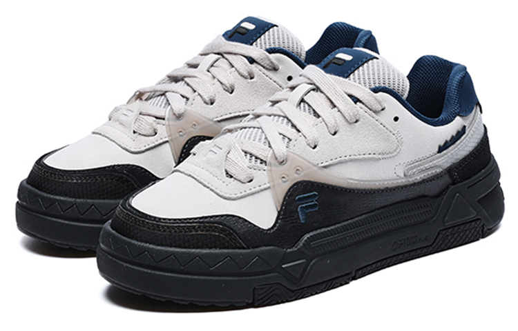 Lookbook (W) 휠라 퓨전 뱅크 스케이트 슈즈 '블랙 화이트 네이비' T12W232202FWP