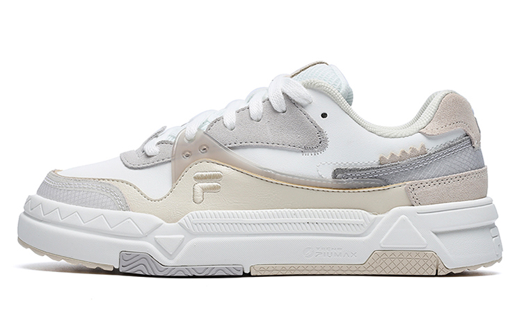 (Women) FILA FUSION Bank Skate Shoes 'White Grey Beige' T12W232202FBA